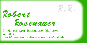 robert rosenauer business card